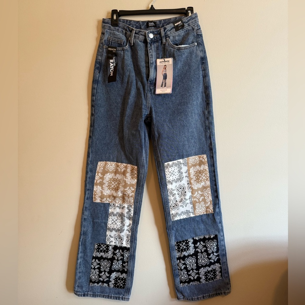 Trendy Patchwork Women Jeans🤎